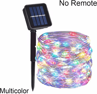 Inspire Curations 100M Solar Fairy String Lights With Remote Control rgb No Remote 12m 100led