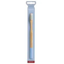Niyok Bambus Zahnbürste für Erwachsene medium - blau