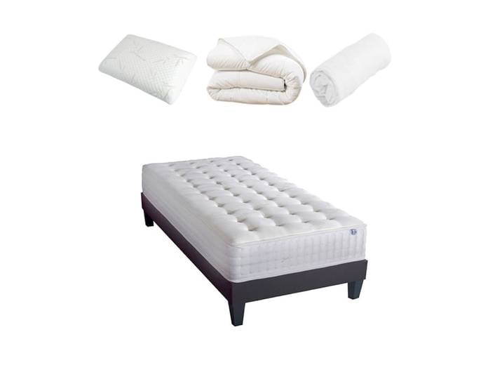 Pack prêt à dormir châtelet mousse blanc 90x200 cm
