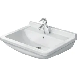 Duravit Waschtisch Starck 3 60cm, 1 Hahnloch, 0300600000, Farbe: Weiß