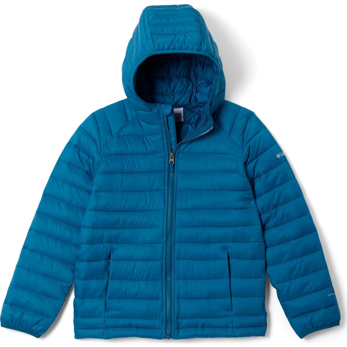 Columbia Youth Powder Pass Hooded Puffer Jacket phoenix blue (442) S 215487-2154871-442-S