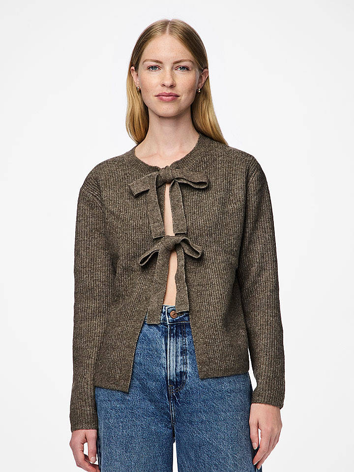 Pieces Cardigan "Pcsilly" in Braun - XL