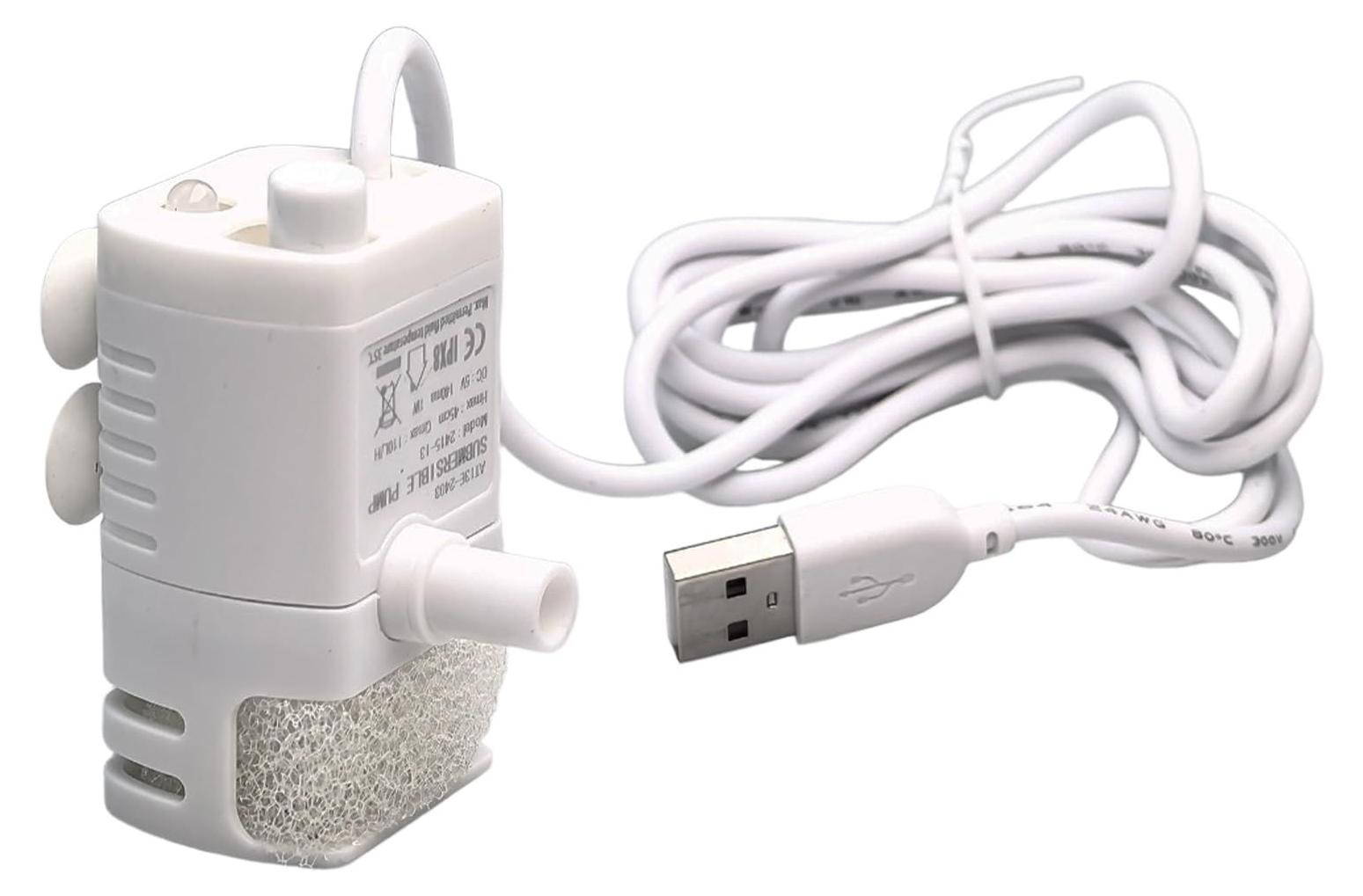 Lustrens 5V USB waterpomp voor huisdierfontein met ledverlichting