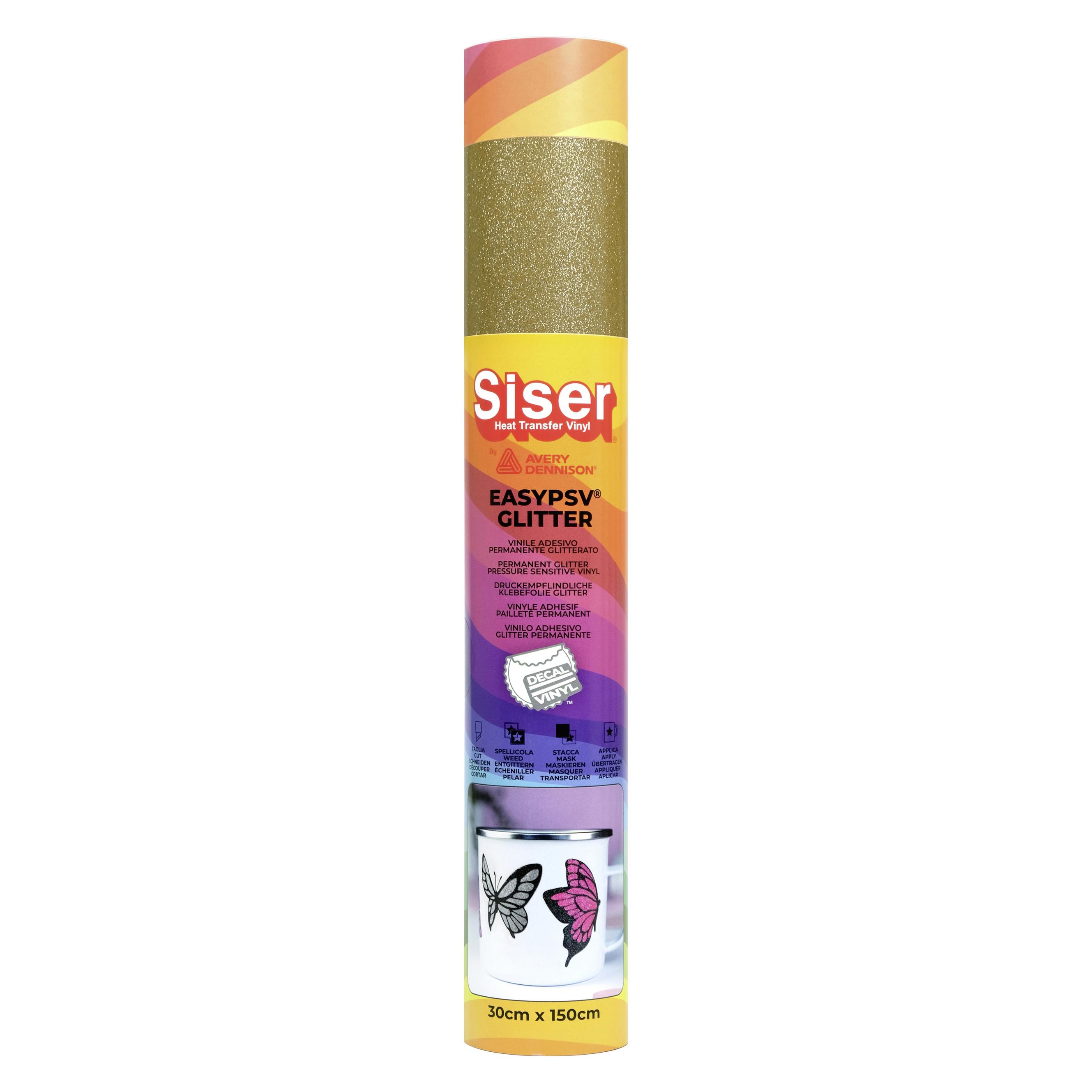 Siser selbstklebende Glitzerfolie Gold (1FEPSVGL-GD-3015)