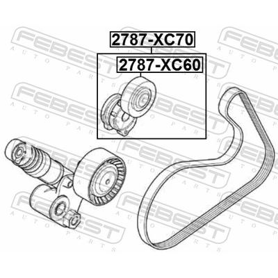 FEBEST Riemenspanner, Keilrippenriemen 2790-XC70 für Volvo
