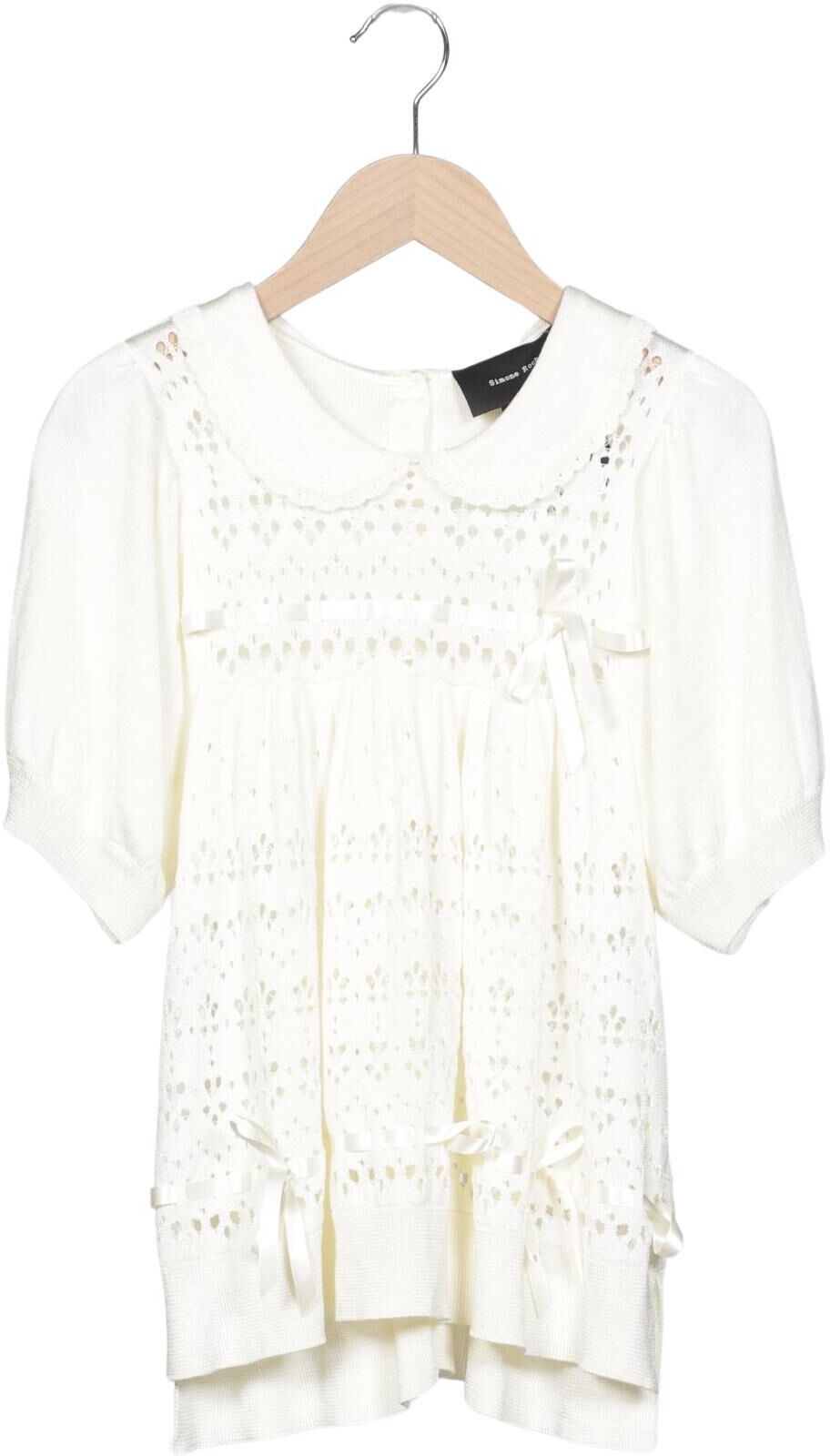Simone Rocha Damen Pullover, Cremeweiß, Gr. XS, Synthetik / Viskose / Baumwolle - Second Hand
