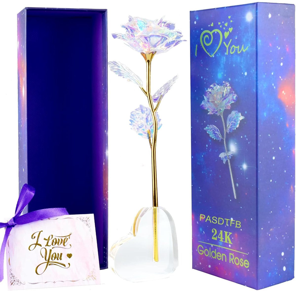 Eternal Rose Kristallen Rozen Bloemen Geschenk voor Vrouwen