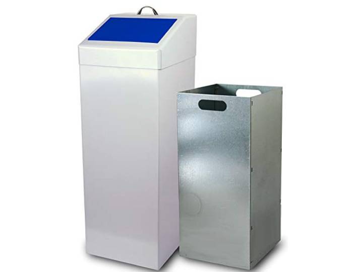 Szagato Abfallbehälter 87 ltr + Innenbehälter 90x34x38cm blau Made in Germany Abfalleimer Abfallsammler Mülleimer großes Volumen Wertstoffsammler groß