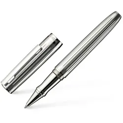 ottohutt design07 Tintenroller Faden-Guillochierung Silber Platin 14 cm