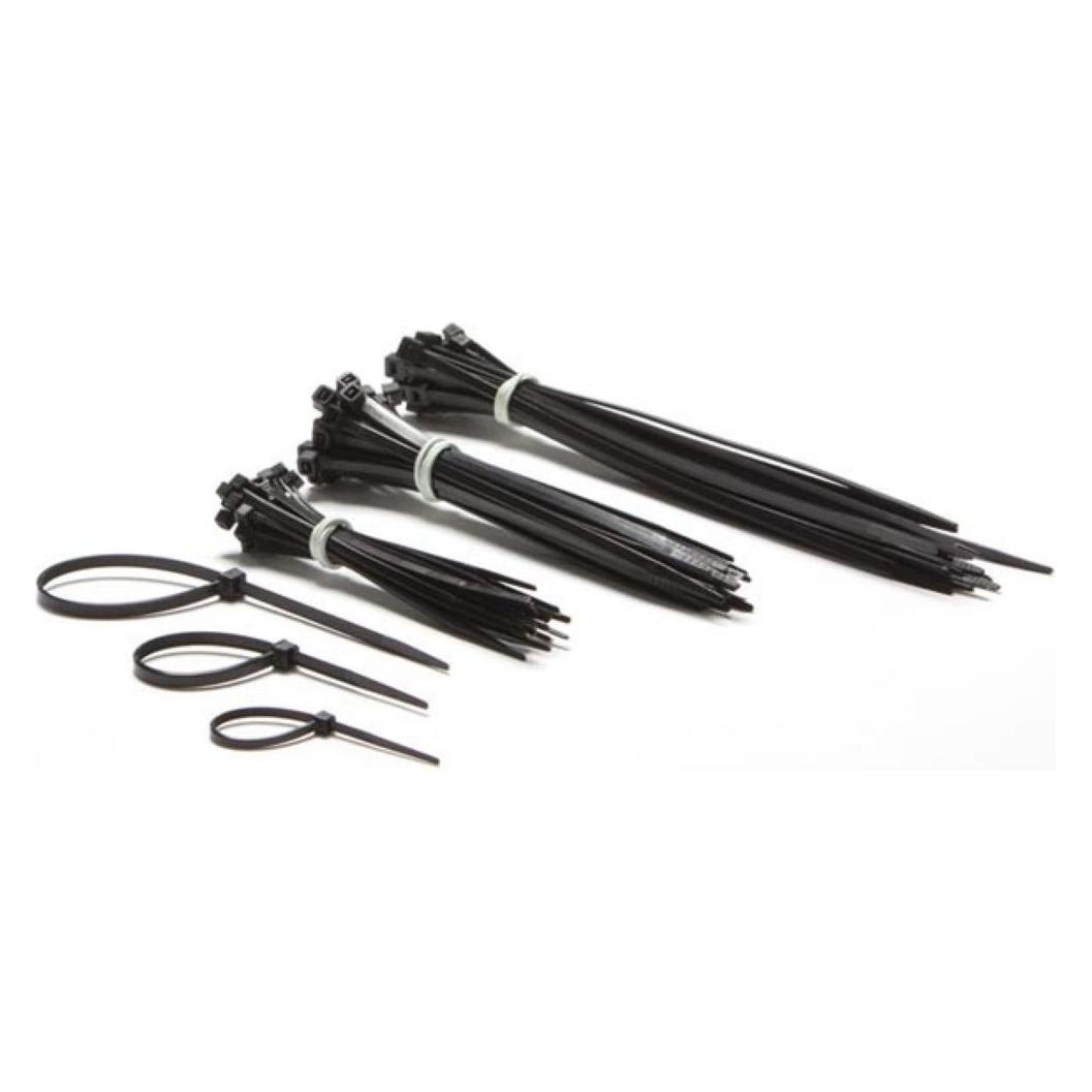 Velleman NYLON-KABELBINDER-SET - SCHWARZ (75-tlg.) (Kunststoffkabelbinder, 100 mm, 75 Stk.) (ECTBMIX)