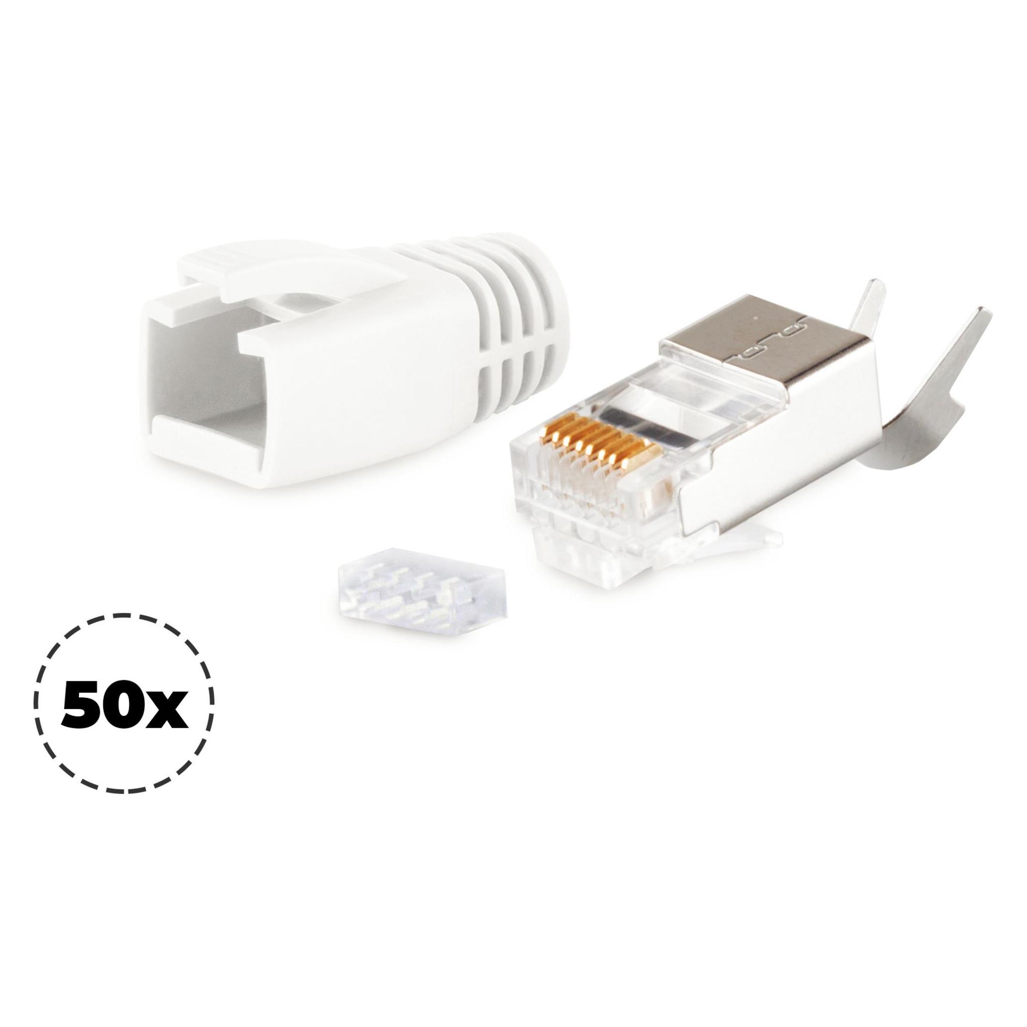 Shiverpeaks S/CONN maximum connectivity Netzwerk Modular Stecker RJ45 SET für Verlegekabel bis AWG 23, Stecker m (Netzwerkkabel) (72067-50W)