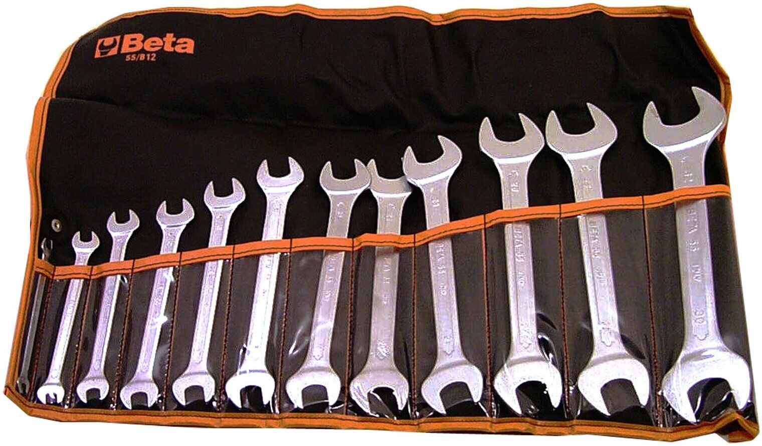 Set chiavi a forchetta Beta 000550162 55/B12 Cromo satinato