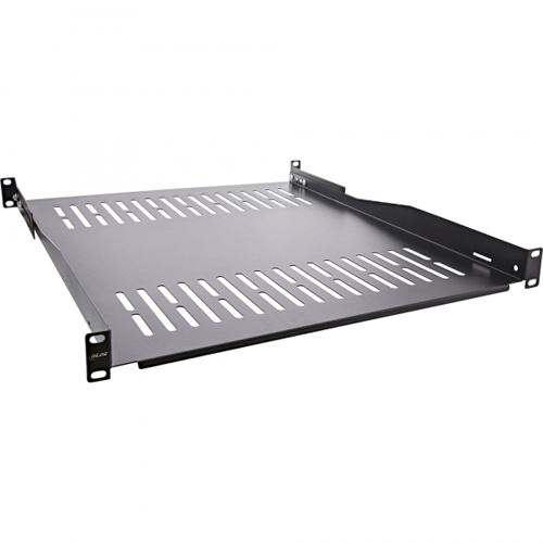 InLine 19" Fachboden, 550mm, 50kg, 1HE, RAL 9005 schwarz