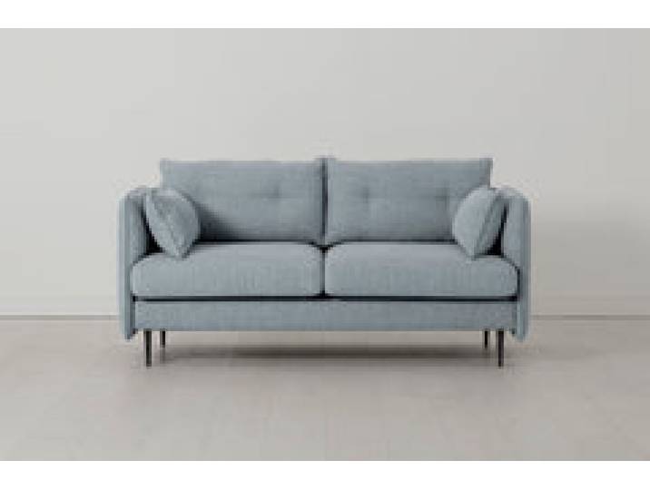 Model 19 Zweisitzer-Sofa, Meerglasblau