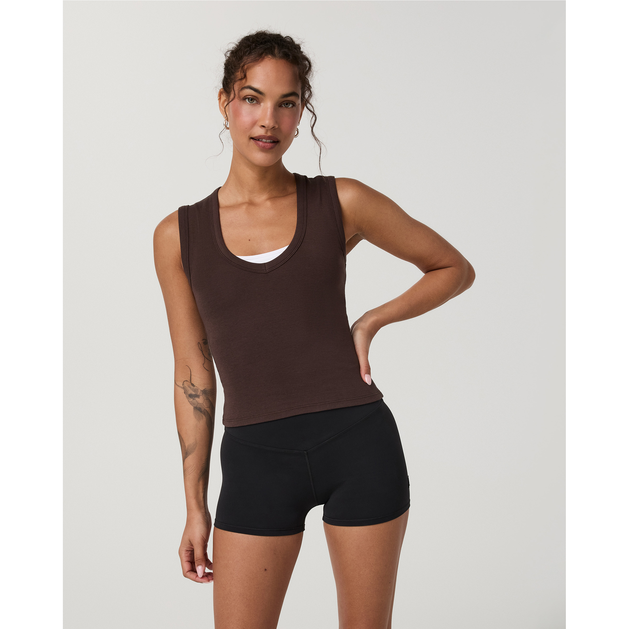 Vuori Feather Stretch Top Damen Tanktops french roast Größe L Training & Fitness Elastisch