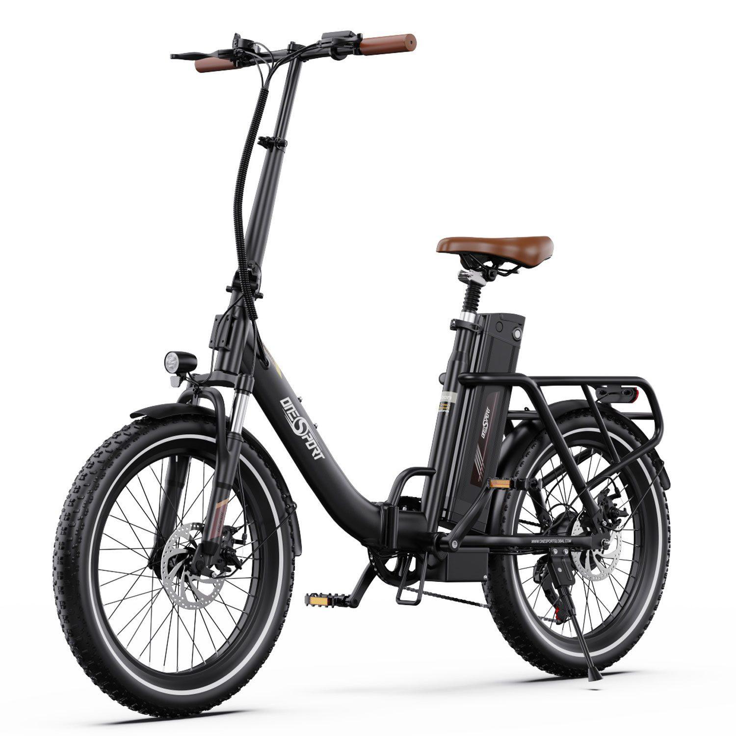 E-Bike Faltrad OT16-2 klappbares Citybike mit dicken 20 Zoll-Reifen, Retro Pedelec Shimano, Kettenschaltung, Heckmotor, 816 Wh, (mit Schutzbleche)