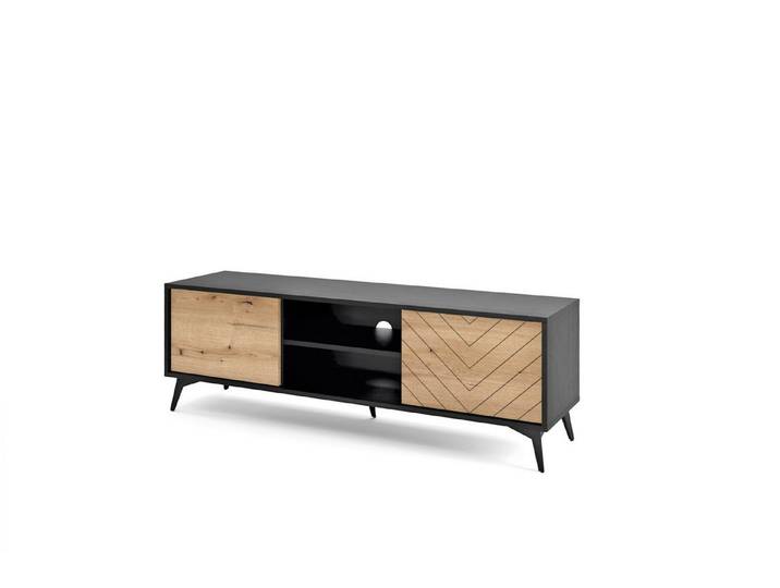 yourhouse24 TV-Schrank TV-Lowboard Diamond RTV154 schwarz/Evoke Artisan 154x50x39 cm
