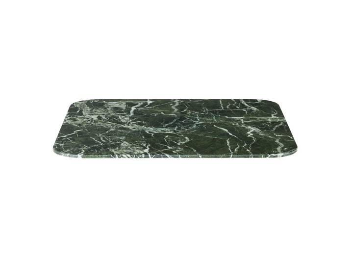 Professionelle Tischplatte für den Innenbereich aus Glas in grüner Marmoroptik, für 2 Personen, L70