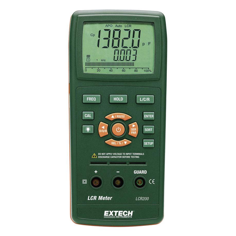 Extech Komponententester digital LCR2 (CAT I, Hand-Multimeter) (LCR200)