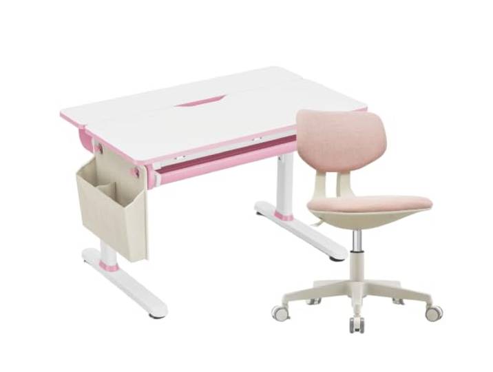 Ergolutions Kinderschreibtisch höhenverstellbar mit Stuhl – Kindertisch Set mitwachsend – manuell verstellbar – ergonomisch – 5 Jahre Garantie