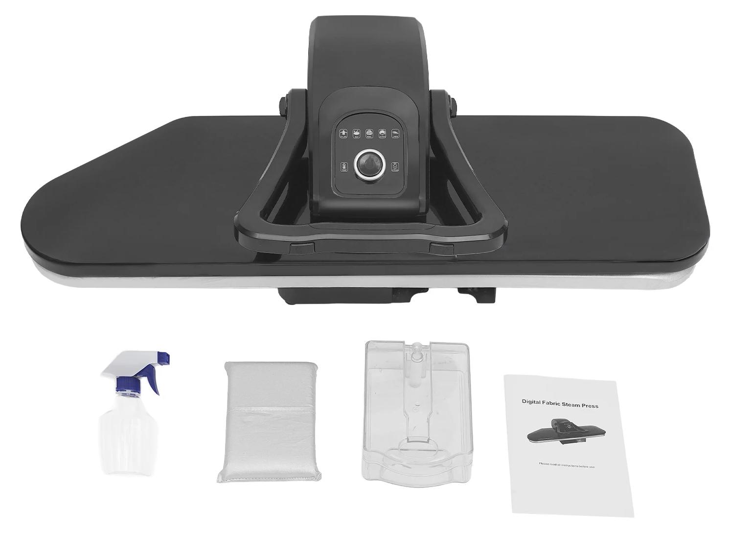 Dampfbügelpresse für Kleidung - SYP-8810AXL - 2200 W - 5 Stoffprogramme - 91 cm Pressfläche - 3 Min Schnelles Aufheizen - 220-240 V EU-Stecker - Schwarz