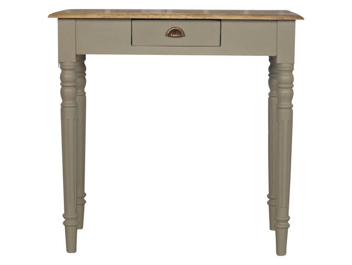 Artisan Furniture Schreibtisch Finesse, 1 Schublade, Grey und Beige, Mehrfarbig, Mangoholz, Echtholz,Mangoholz, Holz Optik, Rechteckig,Rechteckig, 80x78x45 cm, Büromöbel, Schreibtische, Bürotische