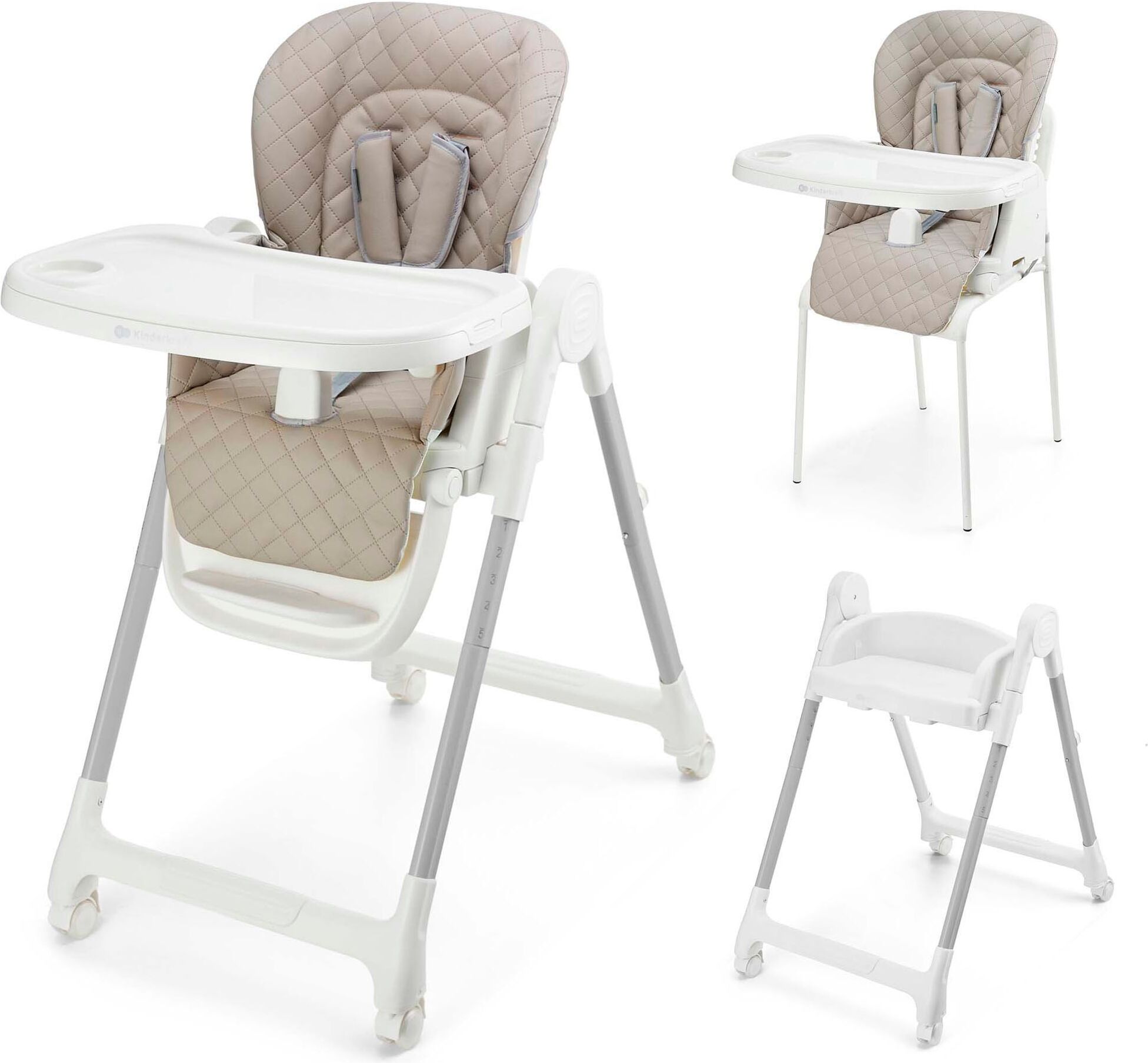 Hochstuhl KINDERKRAFT "TULO", Kinder, Gr. B/H/T: 52cm x 112cm x 82,5cm, beige, Stühle Hochstuhl, Topseller