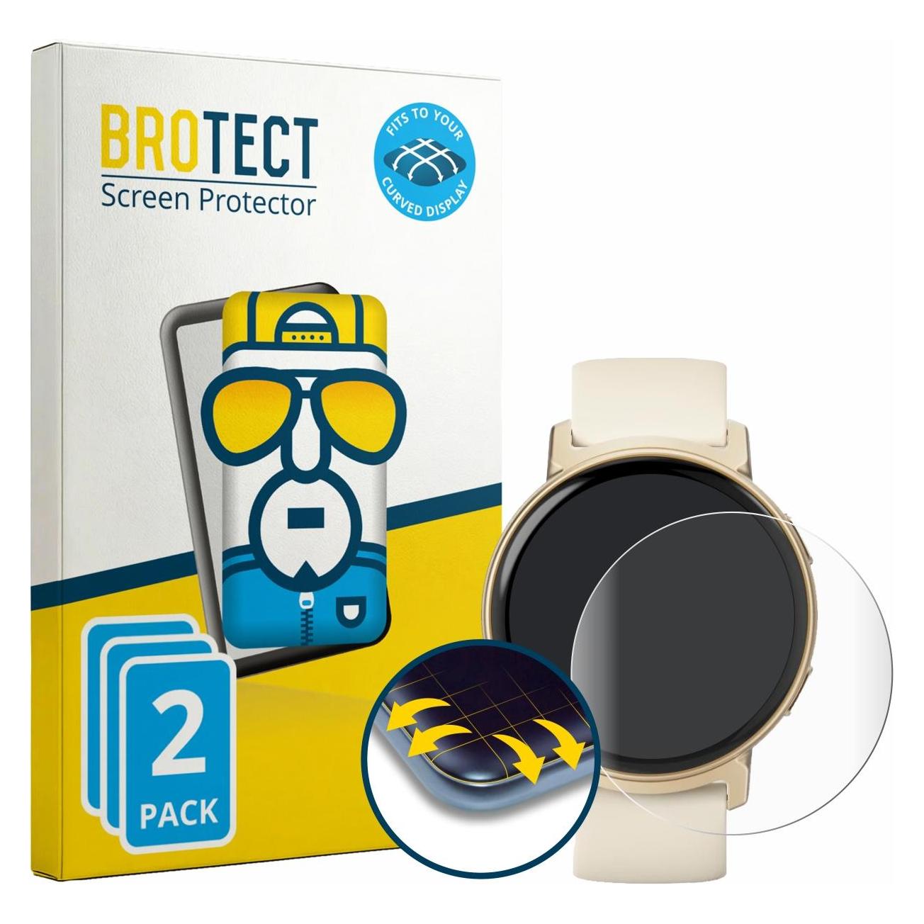 Brotect Fullscreen für Hama Smartwatch Arion Schutzfolie Displayschutz Folie Klar Transparent (5162892)