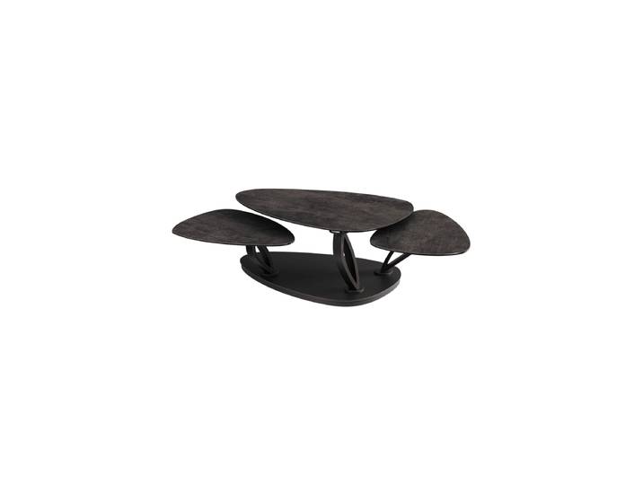 Ausziehbarer, flexibler Design Keramik Couchtisch „Magnolias“ Keramik Rostbraun Akante Design