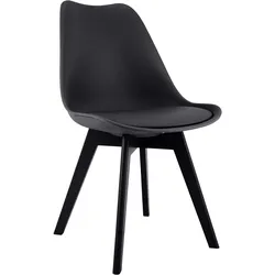 CLP Stuhl Linares   Farbe: schwarz/schwarz, Material: Kunststoff