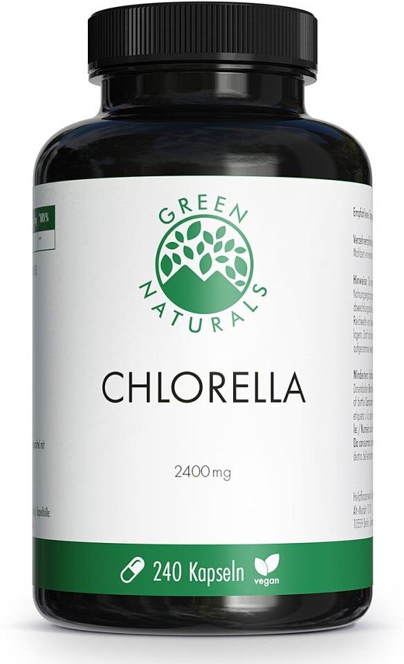 Green Naturals Chlorella 2400mg Kapseln Vegan 240stk