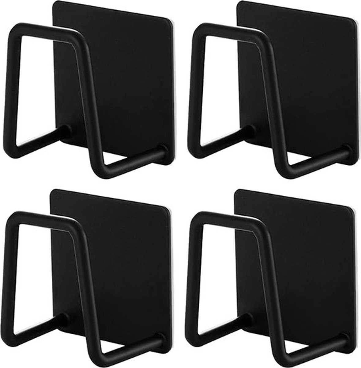 Set van 4 zelfklevende en sneldrogende sponshouders voor keukenaccessoires