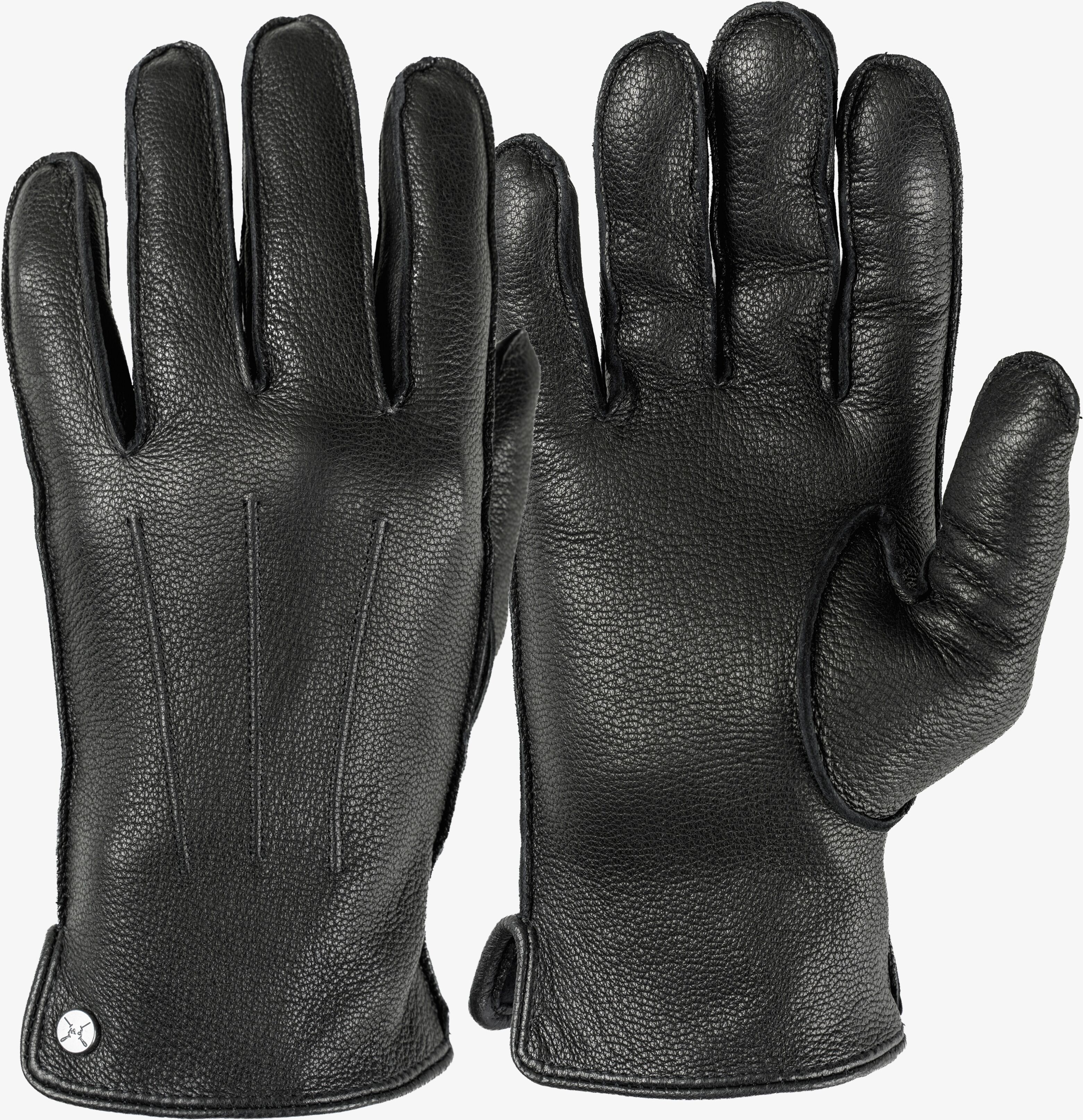 Lederhandschuhe PEARLWOOD "SLAM", Herren, Gr. 8,5, schwarz, Ziegenleder, Handschuhe Lederhandschuhe, softes, wärmendes Fleecefutter schwarz 8,5