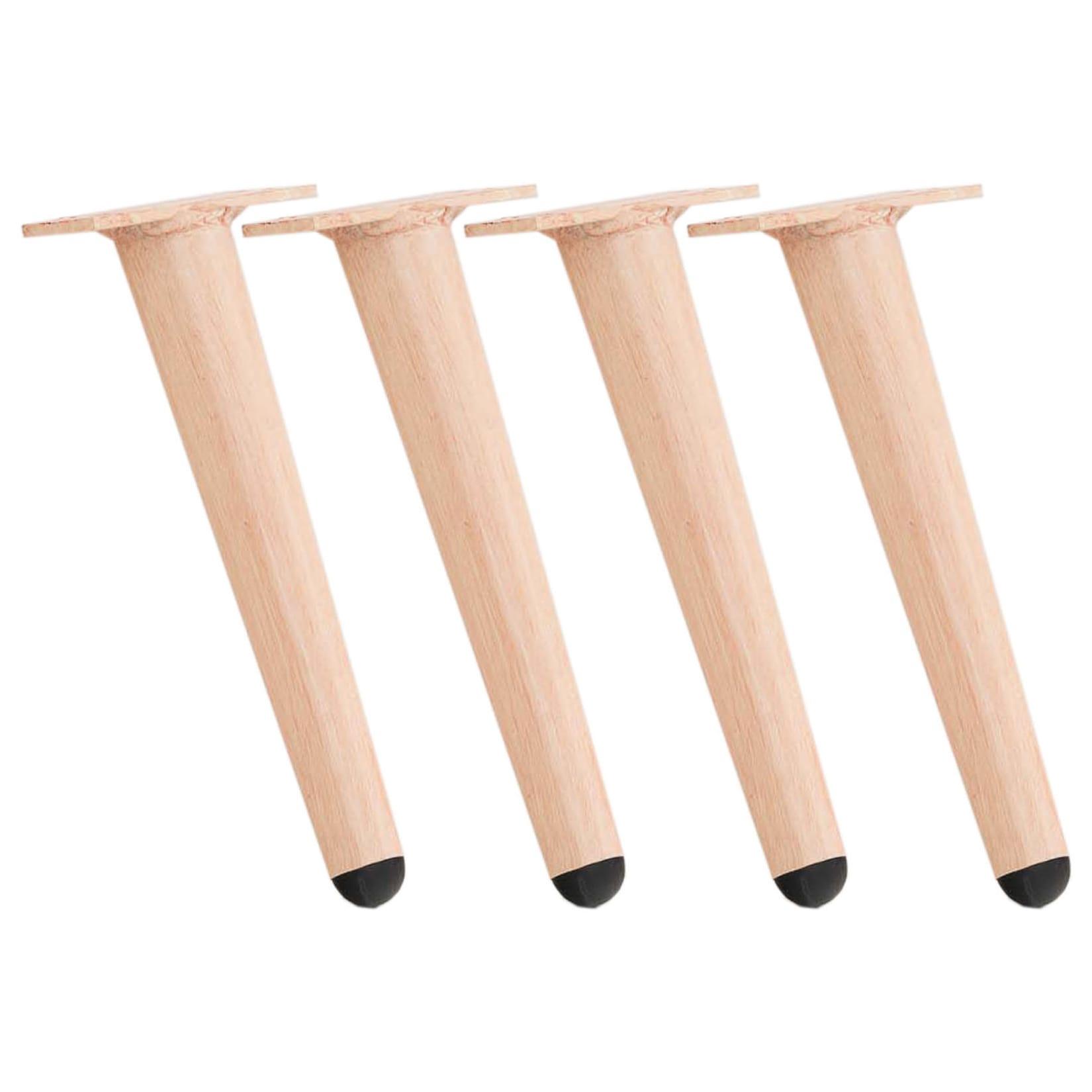 CLP 4er Set Möbelfüße 21 cm Farbe: hellbraun, Größe: 21 cm
