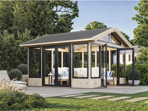 Pavillon Palmako Isabella 14,7 m² 401 x 401 cm natur