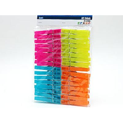Bunte Wäscheklammern – 32er Pack Kunststoffklammern für Wäsche und Mehr, 73mm