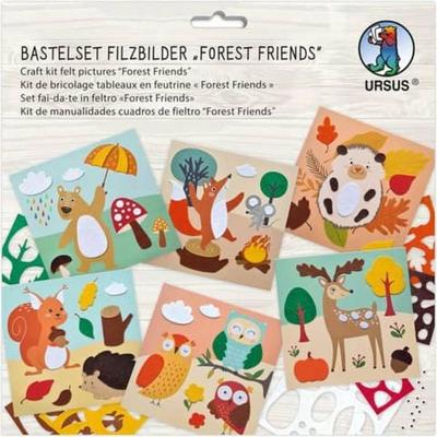 URSUS Kinder-Bastelsets Bastelset Filzbilder Forest friends