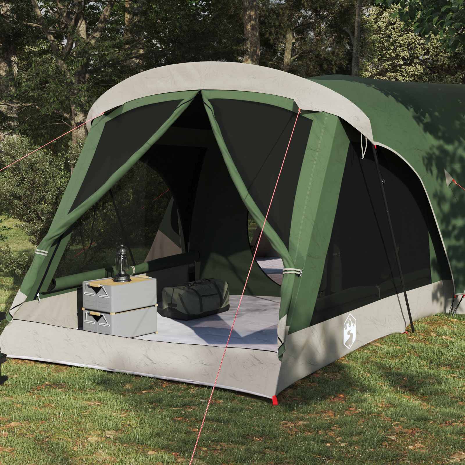 vidaXL Tente familiale 14 personne Vert