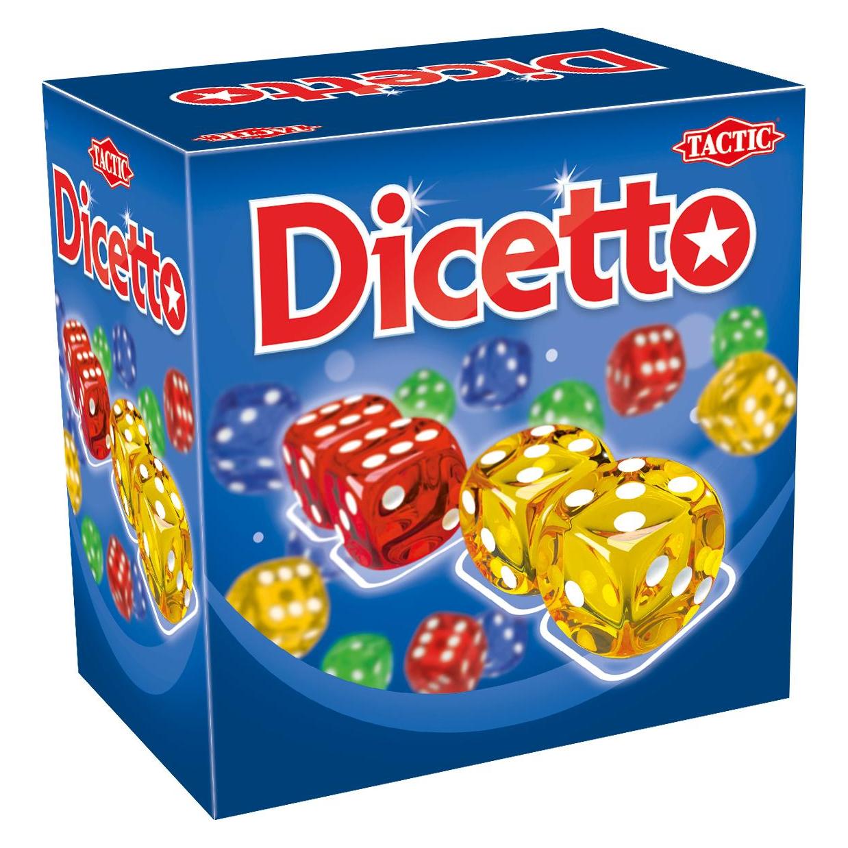 Tactic Dicetto (Dänisch, Deutsch, Englisch, Estnisch, Finnisch, Französisch, Norwegisch, Polnisch, Schwedisch, Ukrainisch, 2 - 4 Spieler) (53223)