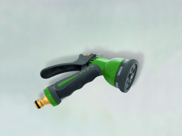 Fukana Gartenspritze mit Steckanschluß 33093 6-fach verstellbar, Leichtmetall, für Gardena