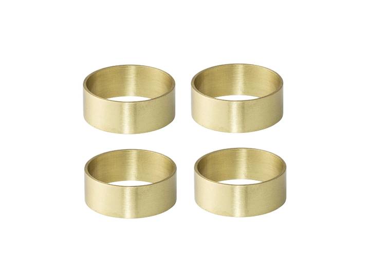 Bloomingville Serviettes ronds Bloomingville - lot de 4 laiton