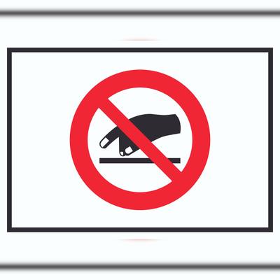 HB-Druck Berühren verboten Symbol Schild A1 (594x841mm)