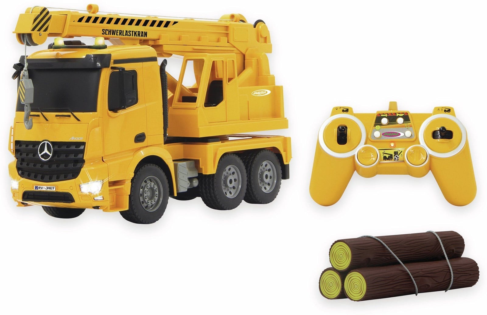 Jamara Germany Zware transportkraan Mercedes-Benz Arocs schaal 1:20 2,4 GHz
