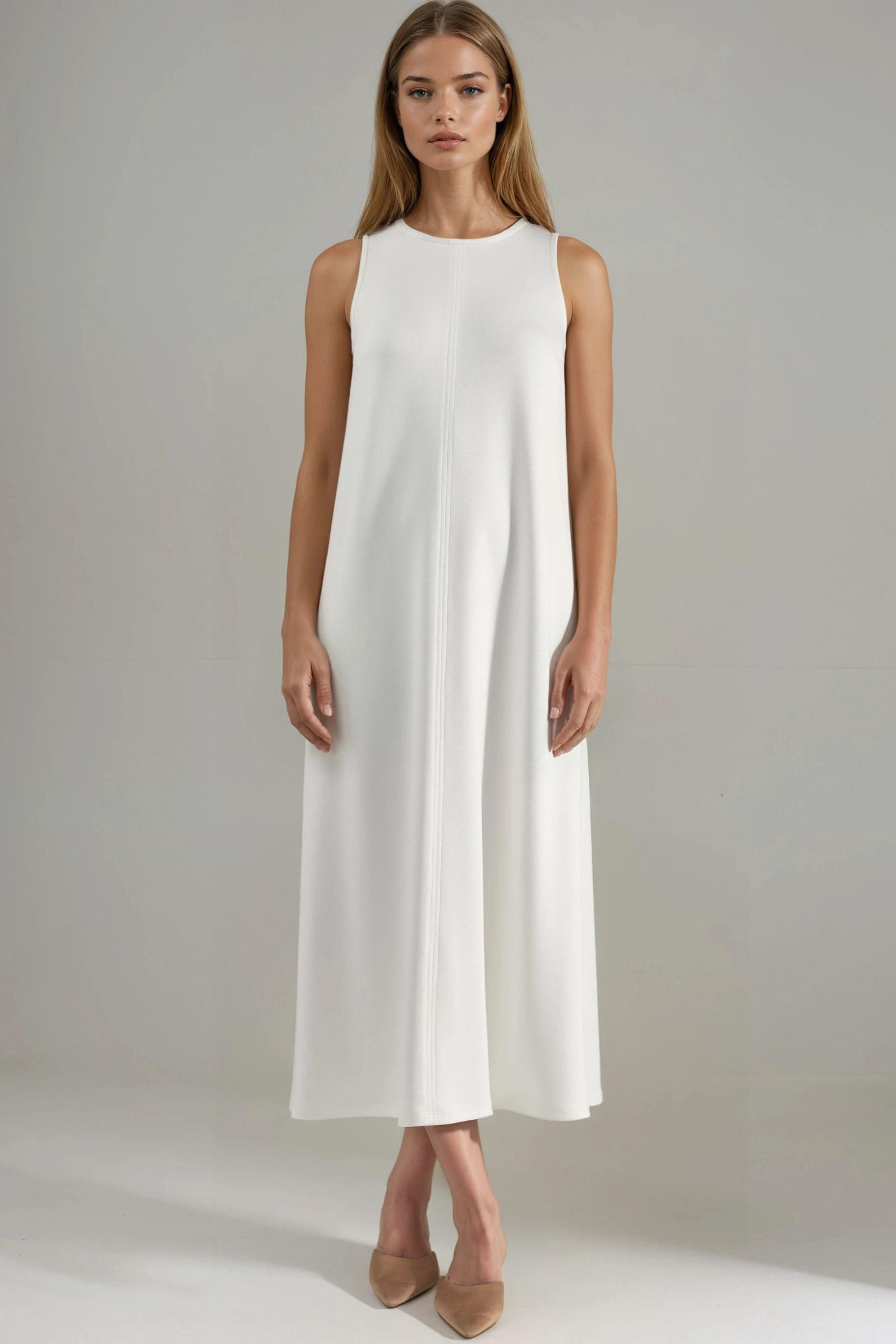 Modal Touch Entspanntes Midi-Kleid mit Taschen