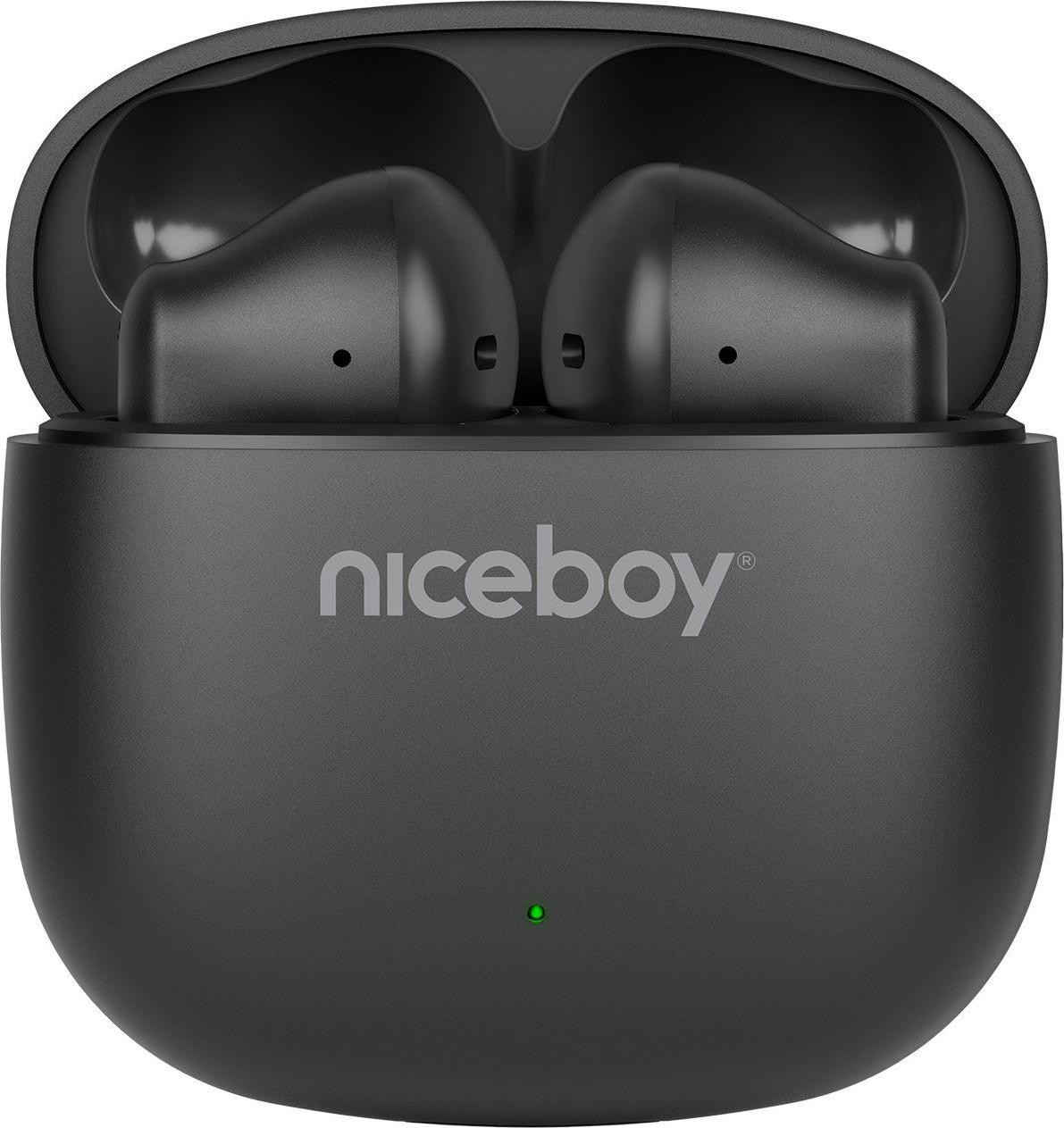 Niceboy Beans 4 POP zwart - Draadloze Bluetooth 5.4 oordopjes met IPX4 waterbestendigheid en oplaadcase