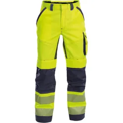 DASSY® Odessa Sommer Warnschutz Bundhose mit Kniepolstertaschen - neongelb/dunkelblau - 54