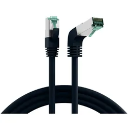 EFB MK6001W.0,25B RJ45 Patchkabel Cat.6A S/FTP LSZH 1x90° schwarz 0,25m MK6001W025B