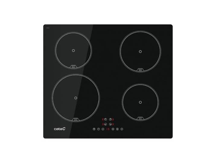 CATA IB-6324E2 Induktionskochfeld, 4 Kochbereiche, Touch-Steuerung, 9 Stufen, einstellbare Leistung, Sicherheitsverriegelung, Timer, Schwarz