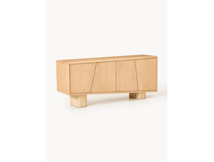 Holz-Sideboard Tundra mit Travertin-Beinen