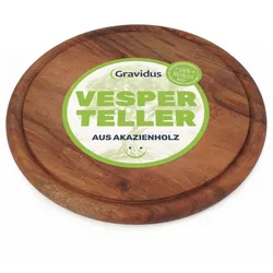Gravidus Vesperteller aus Akazienholz – stilvoll & funktional